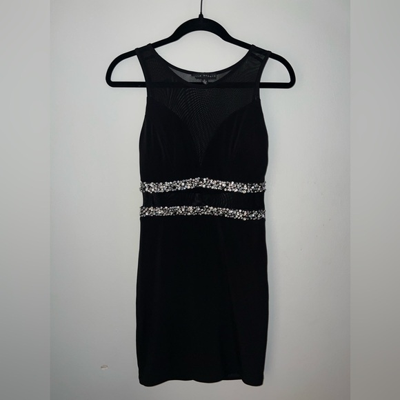 NWOT Black Dress with silver sequin detailed - Picture 1 of 4